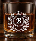 Monogram Initial “B” Glass – Made in Europe – 100% Lead-Free – Gift-Boxed – Free Shipping – Free Returns