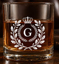 Monogram Initial “G” Glass – Made in Europe – 100% Lead-Free – Gift-Boxed – Free Shipping – Free Returns